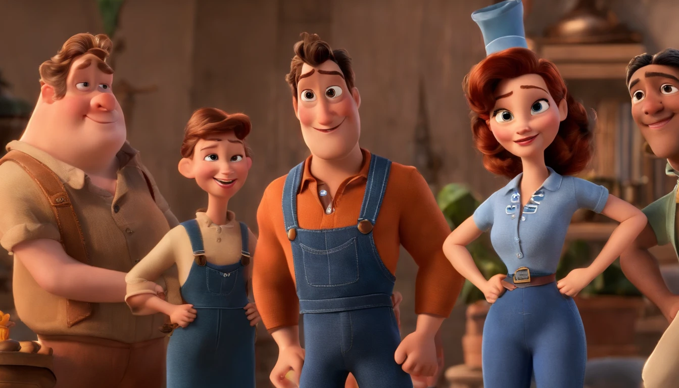 qualidade de imagem do filme,Disney Animation,Transylvania Disney Animated Movies,menino mais novo,rindo alegremente,Jogue com seu telefone,Denim suspenders,profundidade de campos,Luz alta,luz real,Traching de raias,oc renderizado,hyper-realistic,melhor qualidade,8k,Obras de mestres,super-fino,pelos pubianos detalhados,anatomia correta,sharp focus on eyes,Bokeh,Facial features are carefully described