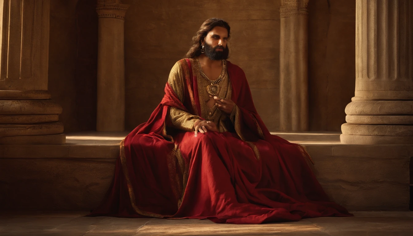 Visions in the Bible Book of Ezekiel,Old gowns,,History reference,High-quality artwork and details,Realistic portrait style,Subtle color palette,vibrant background,natural textures,Deep Shadows,Subtle highlights,Historical accuracy,meticulous attention to detail,Emotional depth and intensity,Authentic Representation,Thought-provoking,Spiritual atmosphere,A Sense of Ancient Wisdom,Profound impact