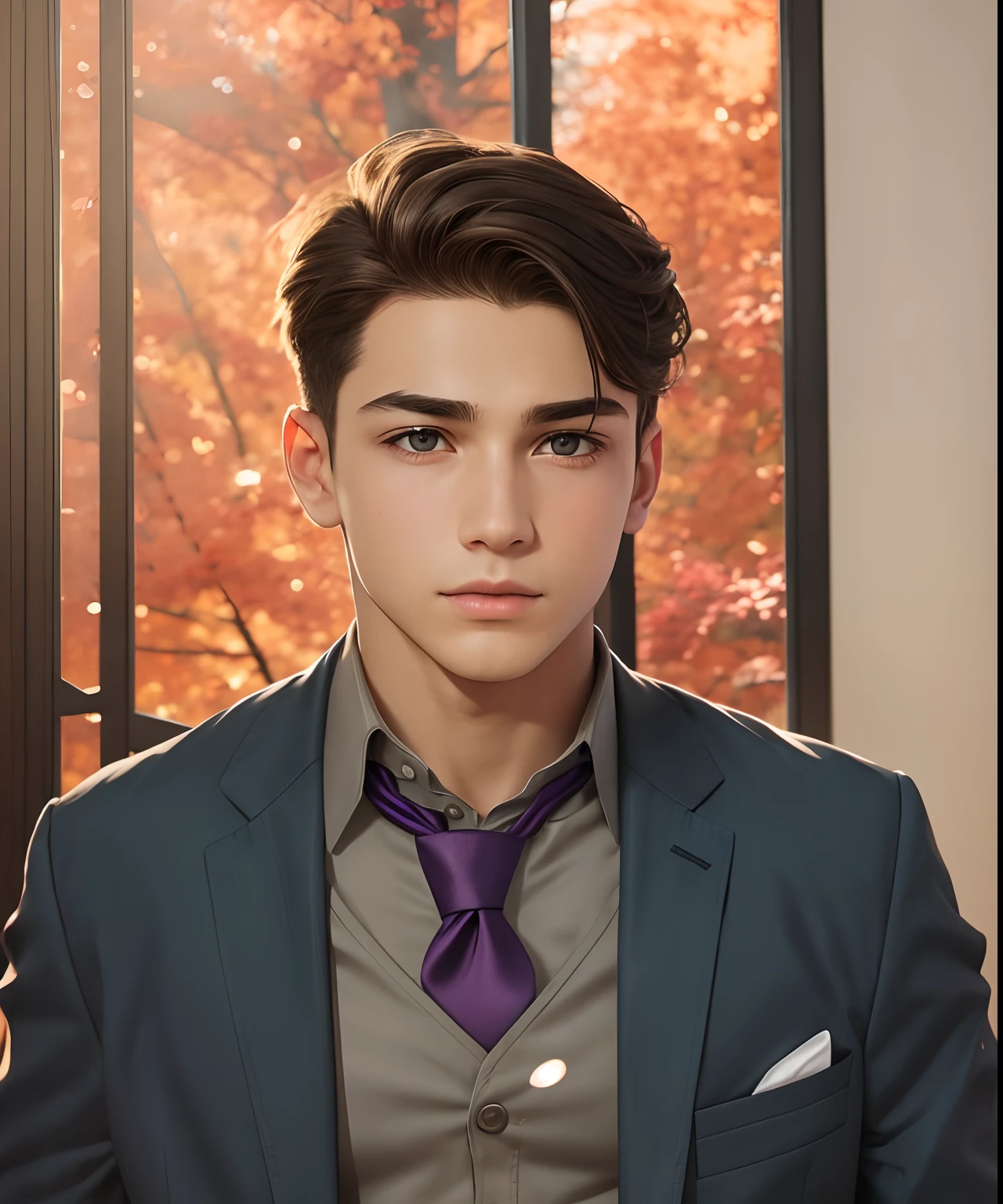 Boy with soft realistic skin with shirt and tie