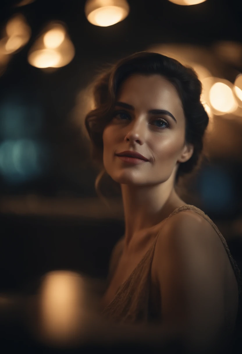 A beautiful woman who appears on the movie screen