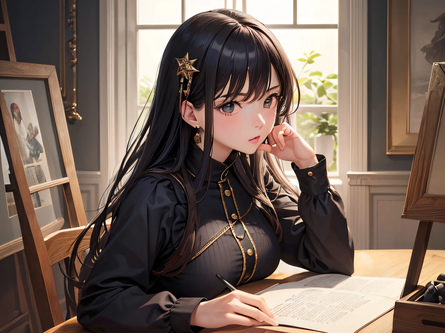 (best of quality)),(超A high resolution),(ultra - detailed),(Meticulous portrayal),((Best Picture)),(The best works of art),Ultra-precision art,Shocking depiction art, (1人の女性),((stand posture))