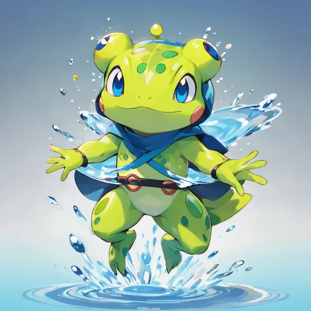 Frog ninja pokemon with water powers
