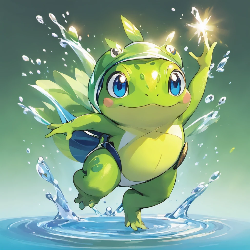 Frog ninja pokemon with water powers