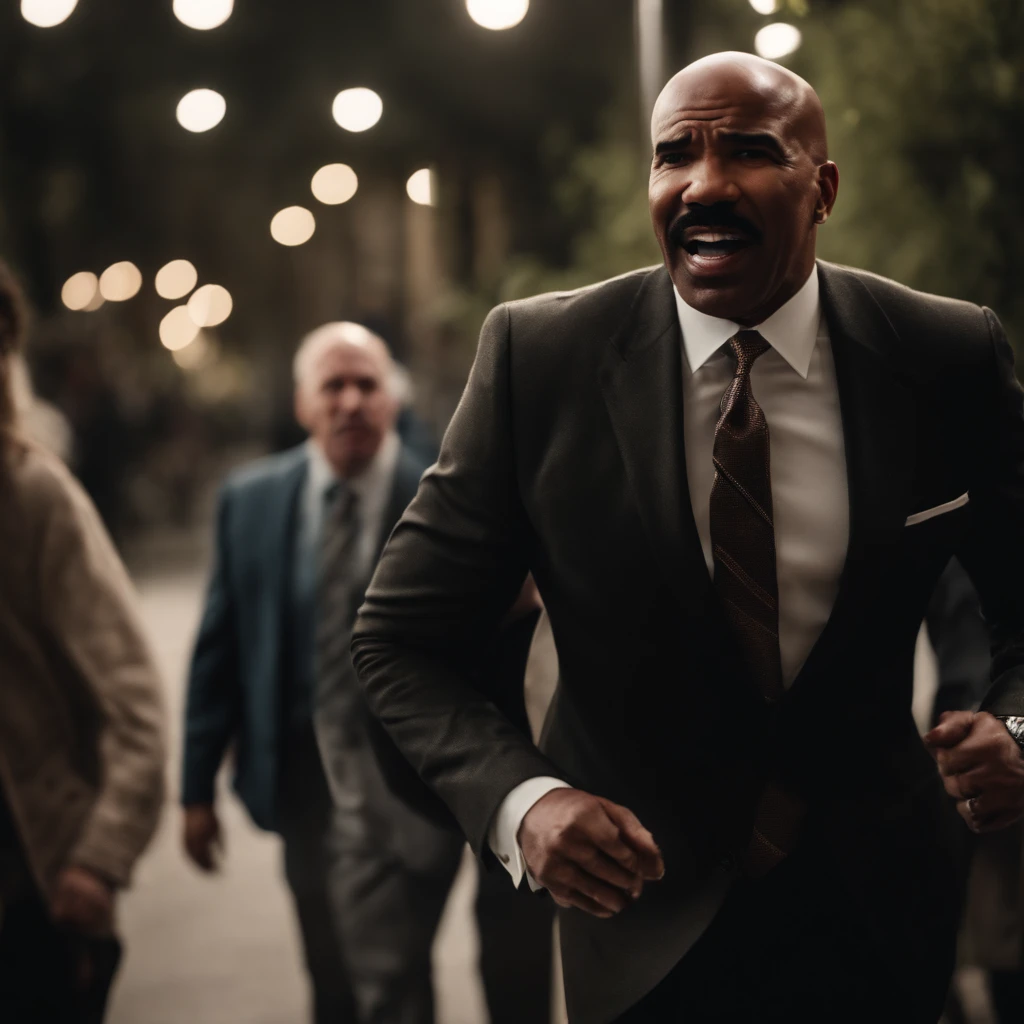 Steve harvey getting chased by ghouls