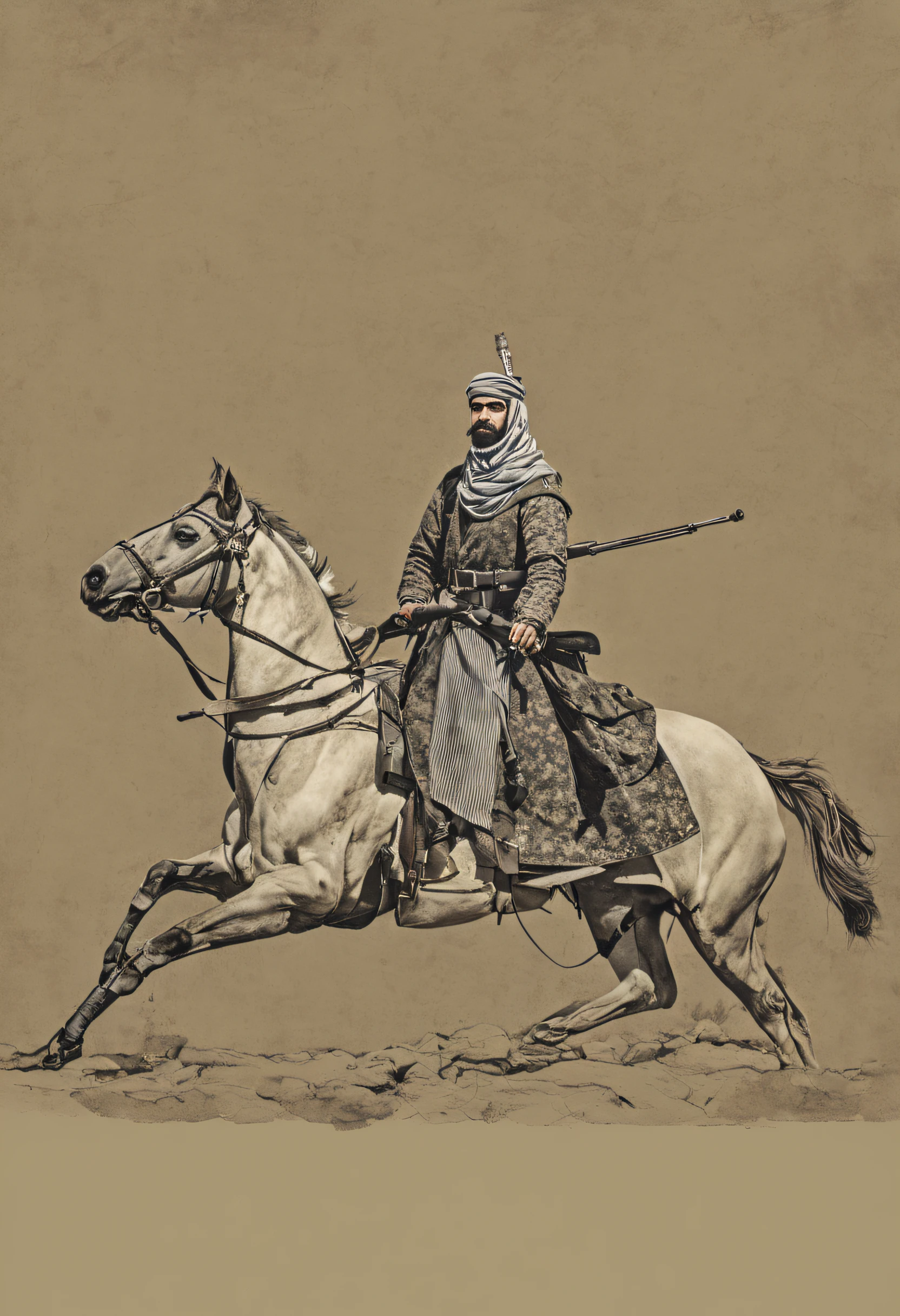 Visualize Khalidbin inb-al-walid, embodying the concept of a one-man army.