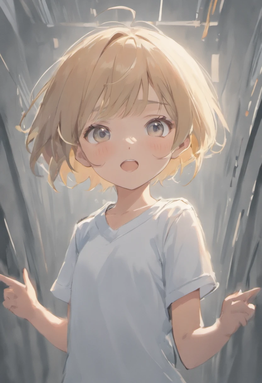 (photo: 1.3) af (realism: 1.4), ((, childatino girl,short hair,((white T-shirt)), cute, super high resolution, (realism: 1.4), 1 Little girtrait close-up, soft light, short hair, facial focus, cheerful, young, confident, ((white background)), (((monochrome background))), high definition, details, looking up slightly, perfect picture, movie quality , super high definition, beautiful child, exquisite, elegant and luxurious