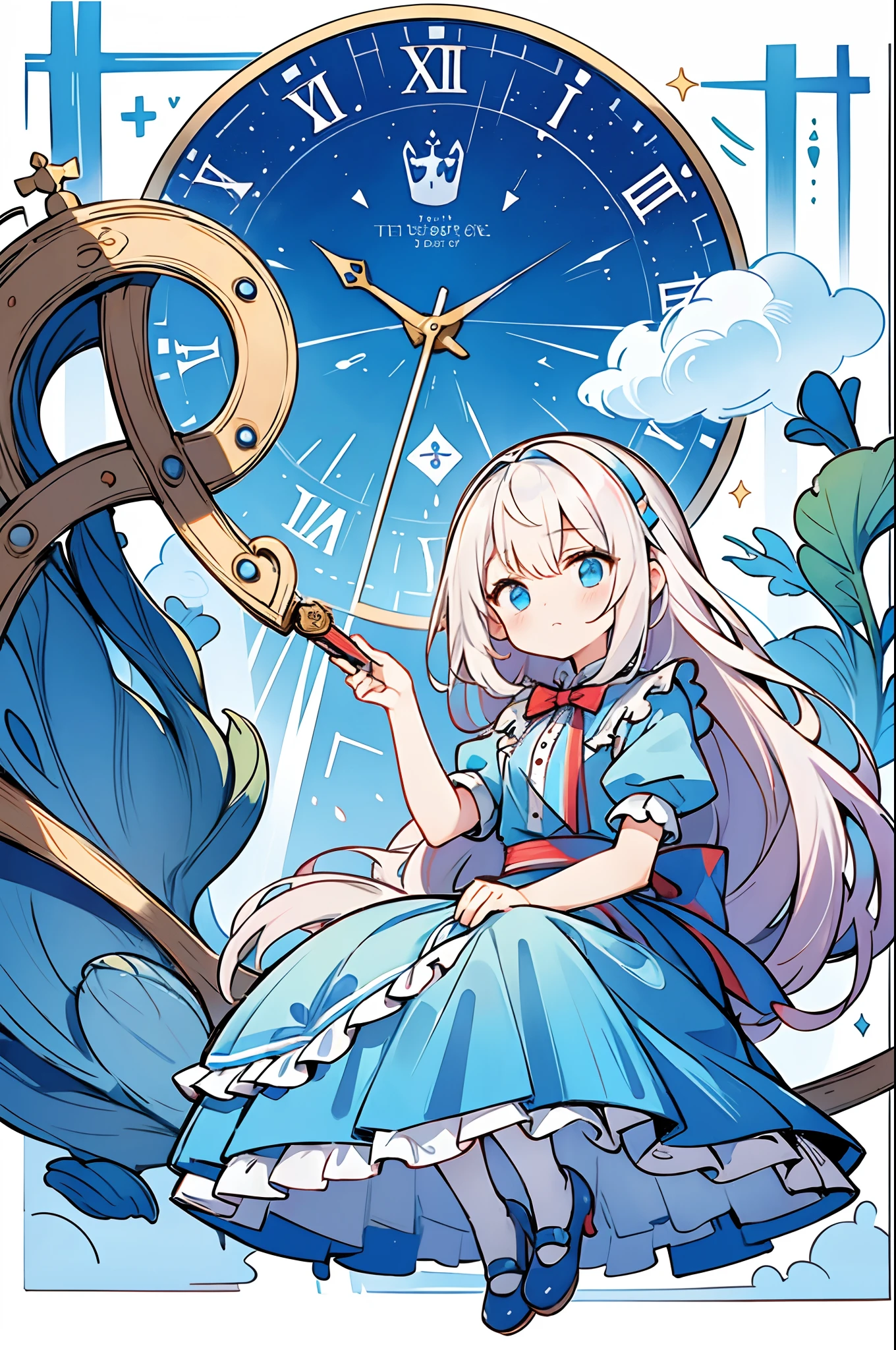 ((alice in the wonderland:1.2)), In front of the big clock in the center of town、Alice stood。She looked around、a person々In the midst of coming and going、I was confused by the situation I was in.。Where did she come from、Where to go、I had no idea。

Meanwhile、Alice only remembered her name。She confirmed that she was Alice、I decided to accept the situation I found myself in.。Eta、While she enjoys the scenery around、He had embarked on a new adventure.。