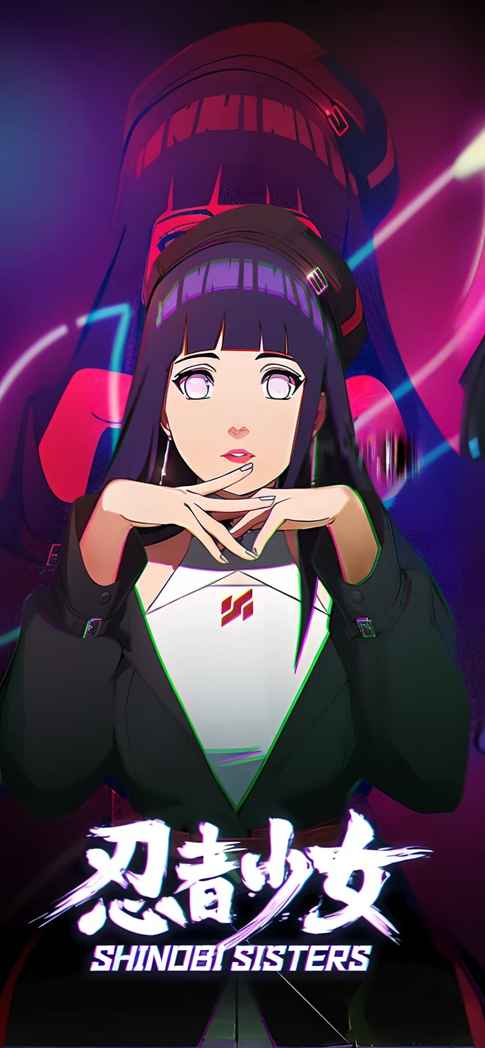 anime girl with black hair and a black top posing for a picture, anime visual of a young woman, anime visual of a cute girl, anime visual, ilya kuvshinov with long hair, hinata hyuga, portrait anime space cadet girl, ufotable art style, anime cover, portrait of lain iwakura, nezuko