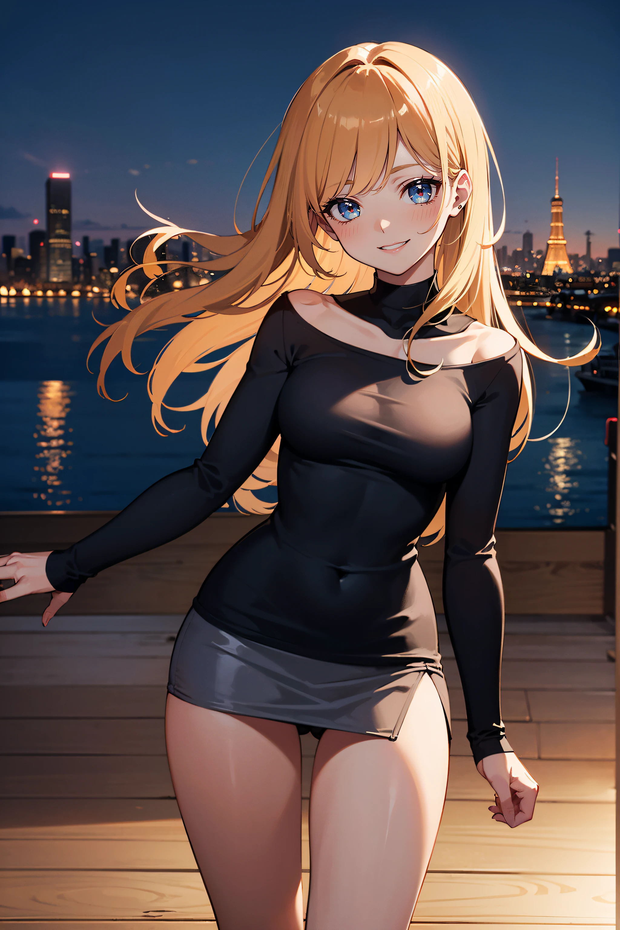 ((Currently, a cute and beautiful woman is changing her underwear)), ((22-year-old beauty)), ((embarrassed smile)), ((luscious long hair)), ((miniskirt)), (( Gradient Eyes)), ((Background is a city night view)), Attractive Makeup, Scenery, NFSW, UHD, Retina, Masterpiece, Accurate, Anatomical, Scientifically Correct, Textured Skin, Super Detail, High Detailed, High Quality, Award Winning, Top Quality, High Definition, 1080P, HD, 4K, 8k, 16k