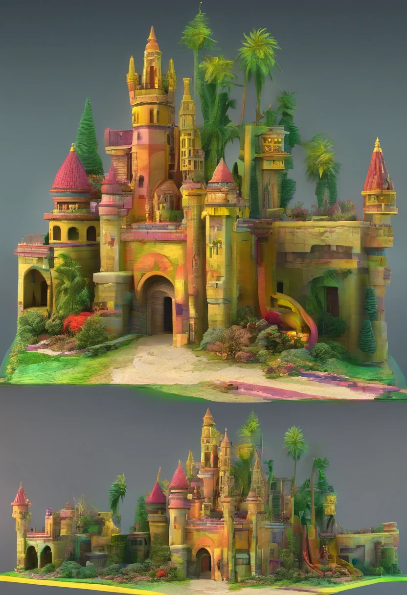 Cannabic Castle has long, Rastafarian hair, conhecidos como "dreadlocks", que caem em cascata por seus ombros. Seu rosto exibe uma barba espessa e expressiva. He usually wears colorful clothes and prints with cannabis-related motifs, mostrando seu comprometimento com a causa.