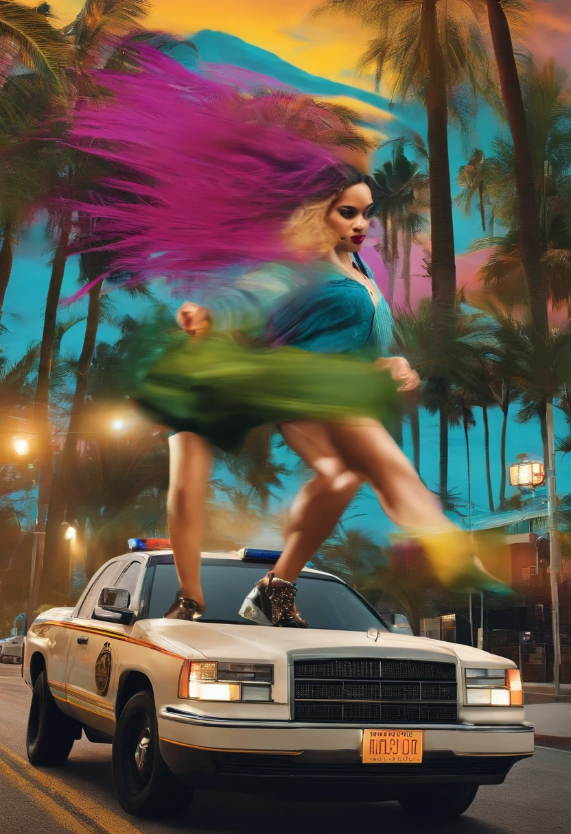 poot lovato running from the cops