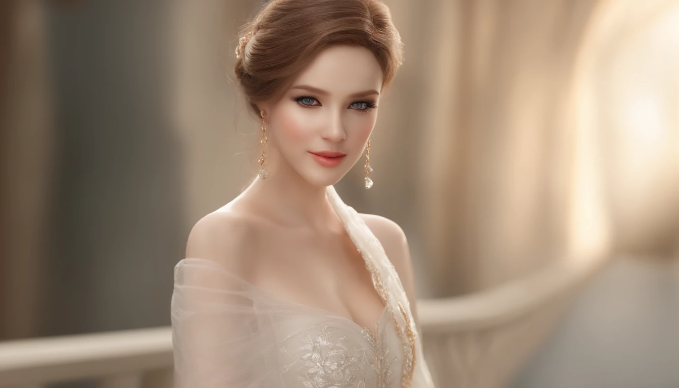 ， （a detailed full-body RAW photo of a girl）， （tmasterpiece：1.0）， （best qualtiy：1.4）， （超高分辨率：1.2）， （フォトリアリスティック：1.4）， 8K分辨率， a Canon EOS R5， 50mm， absurderes， hyper-detailing， （18yo）， Clear focus， cinmatic lighting， Detailed beautiful face， （putting makeup on：1.2）， （ulzzang-6500-v1.1）， Petite figure， detailed skin textures， paleskin， Firm chest， （skinny and fit body：1.3）， thigh gap， Detailed short brown hair， （Very messy hair：1.5）， （Avril Lavigne：0.7）， ssmile， （Sports bra， sport leggings：1.4）， realistic glittering skin， （Bedrooms：1）， （Carmelto：1.3）， （perspired：1.45）， Slim waistline， seduct smile，Protruding ， 独奏