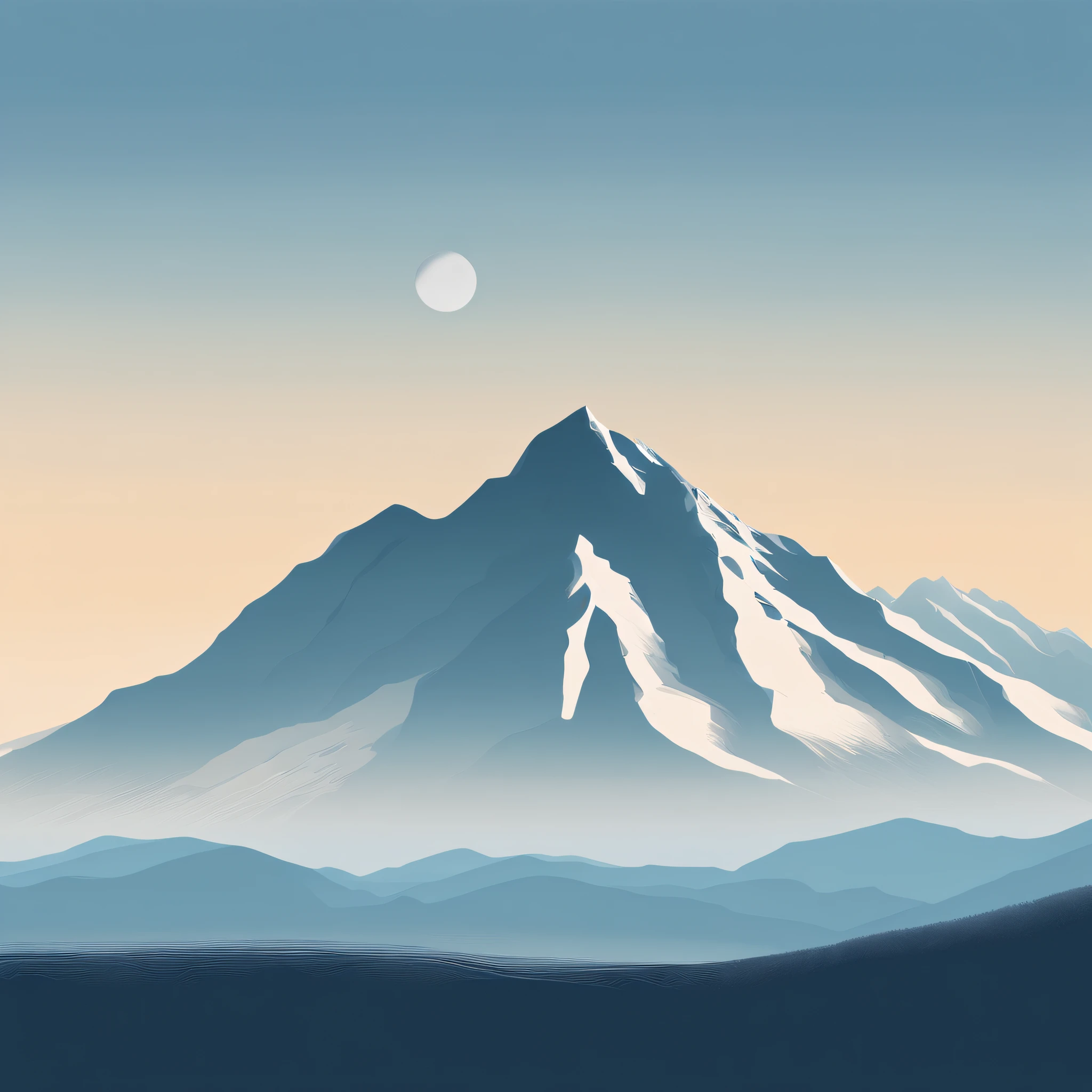 Generate an image of a breathtaking mountain range with snow-capped peaks, lush valleys, and a clear blue sky.
