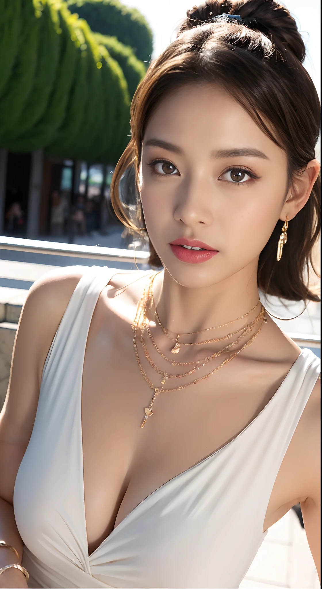 Fashionable Dress、a necklace、A bracelet、耳Nipple Ring