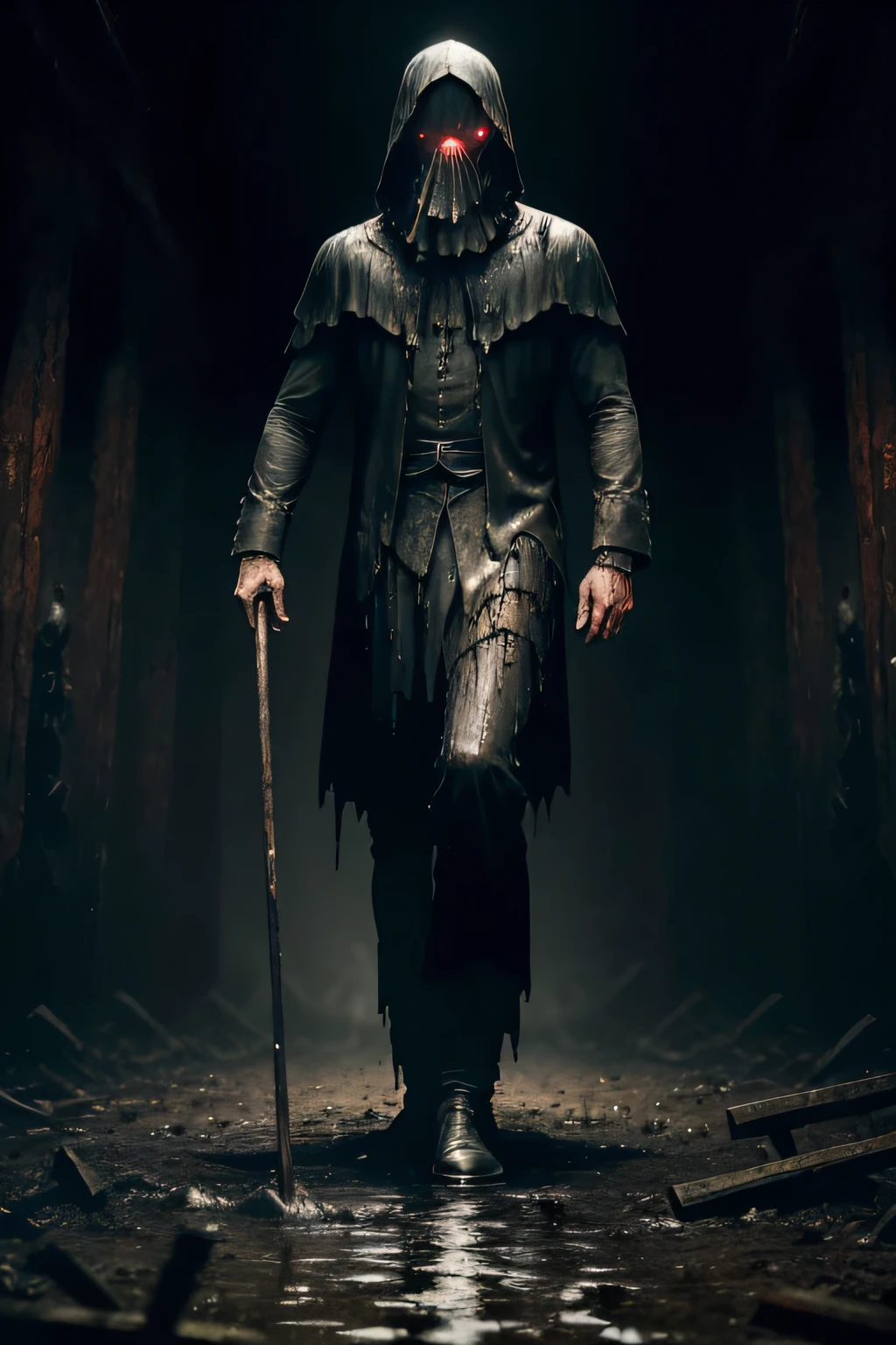 Hell. the shuffling of feet in dark places. Endless suffering. The moans of worthless sinners. Where the soul is crushed and destroyed. Everything is coated in something thick and wet. The masters whip and laugh. Eternal toil with no perceivable progress.