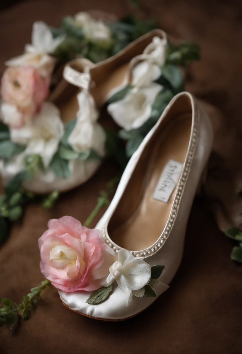 White silk Mary Jane shoes
