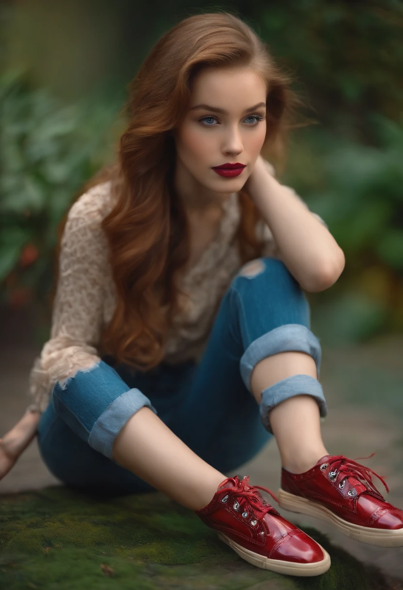 girl wearing mary jane shoes