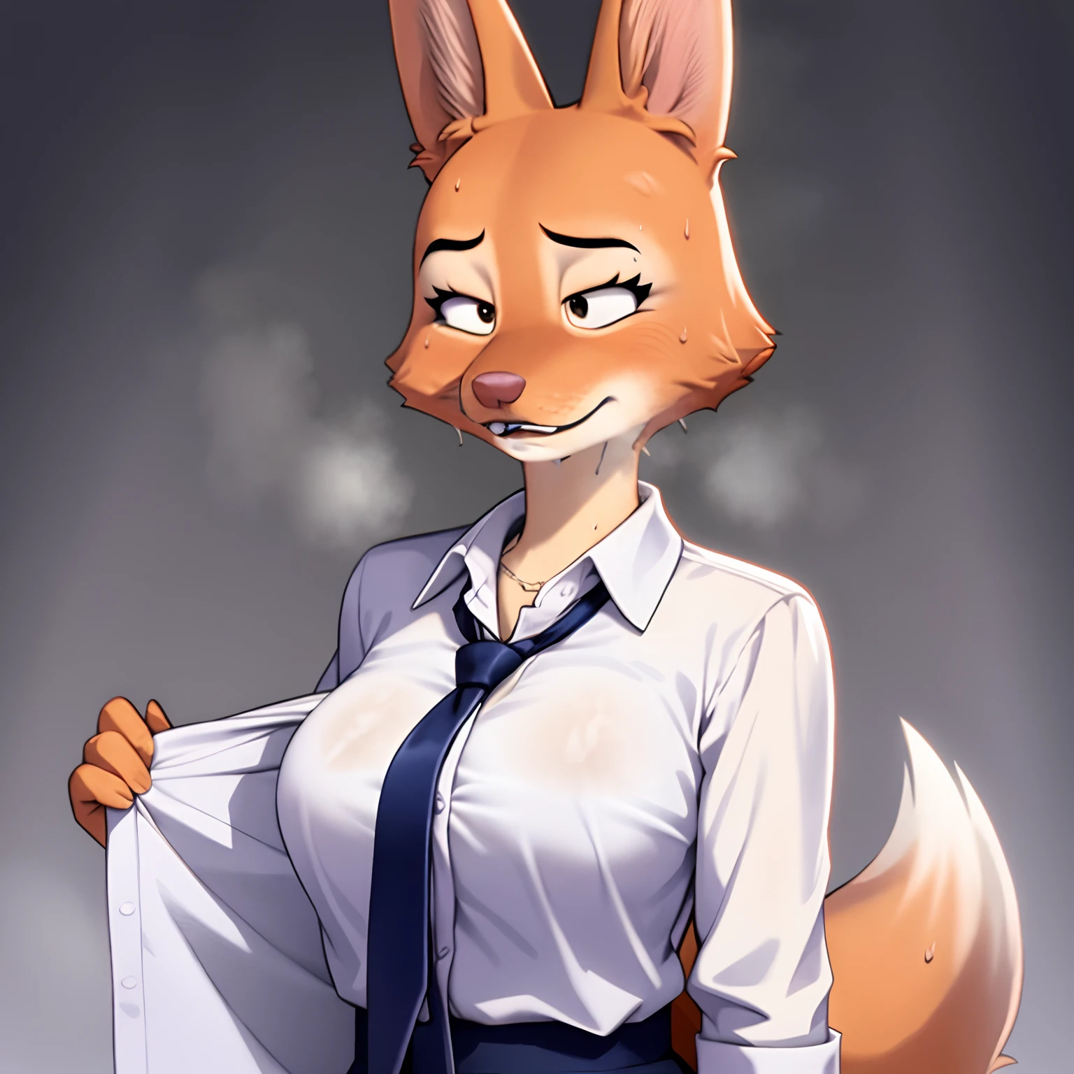 Diane foxington, sweating, shirt