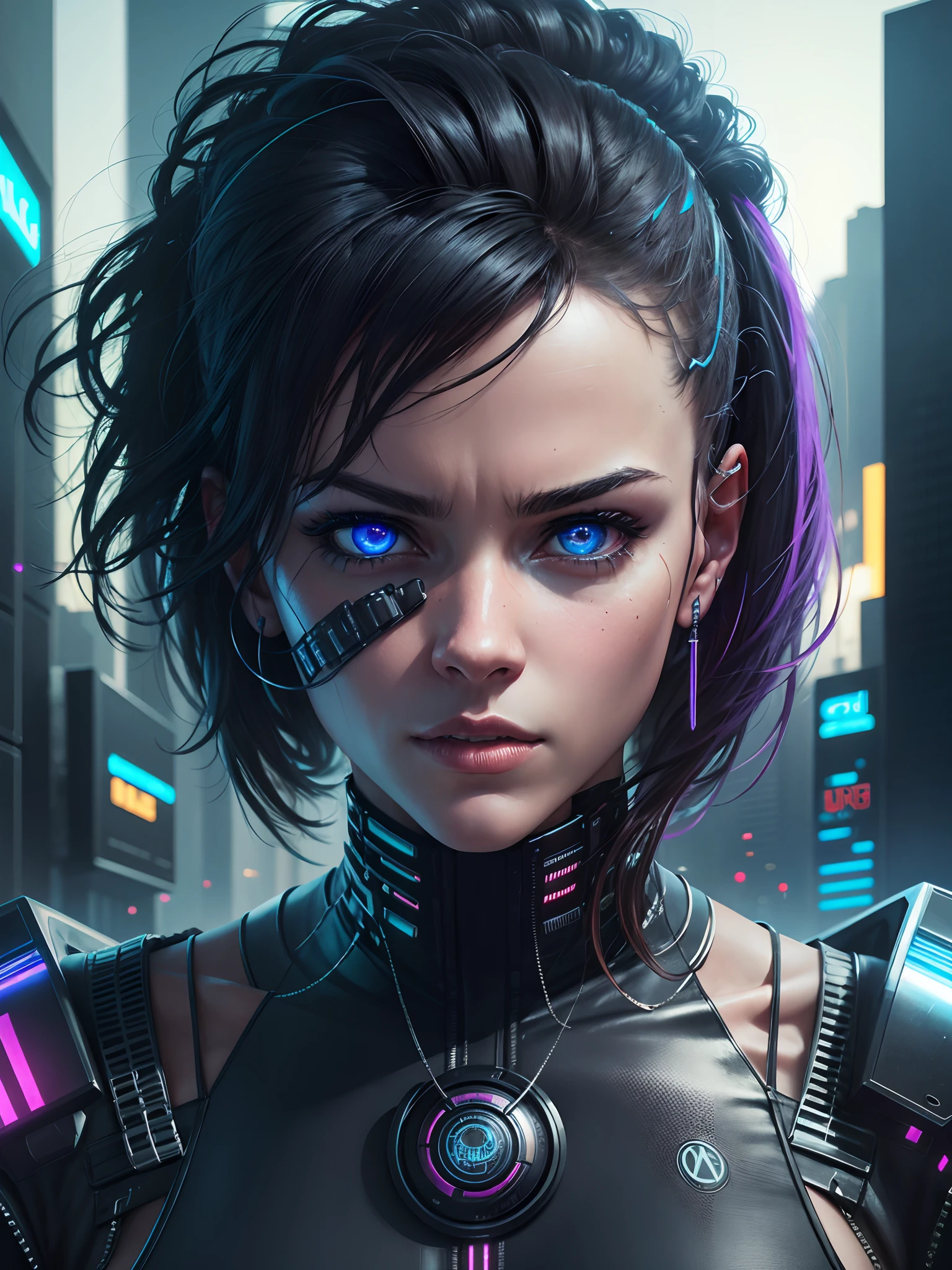 Change background cyberpunk,realistic botal ,8k ,ultra realistic