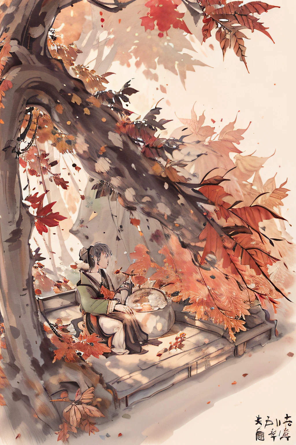 autumnal,big trees,Yuzu,Maple leaves,medicine,teas