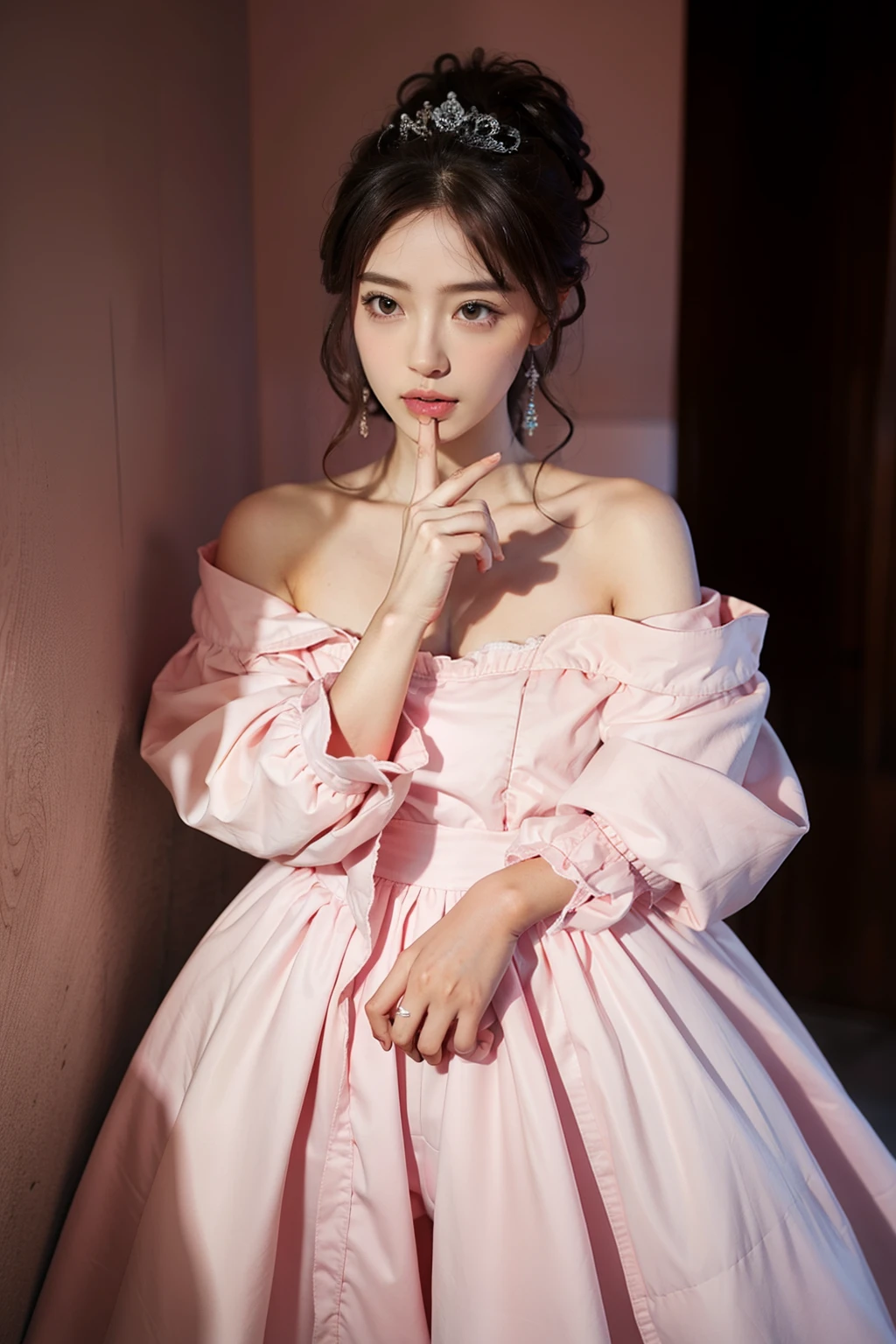 Realistic Photography,  Beautiful Young Female ,Floral Dress