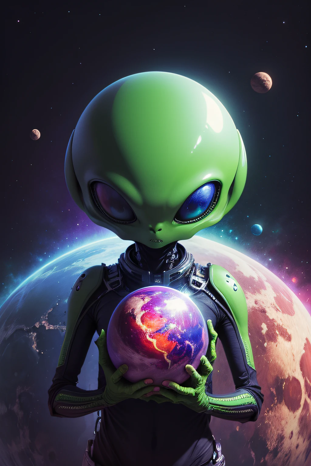 alien, psychedelic, universe, planet