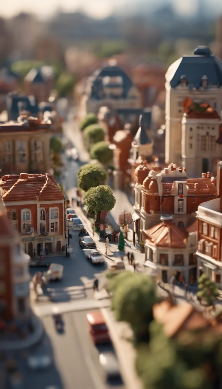 Miniature,Super cute clay world, Isometric view of the city ,cute clay freeze frame animation,City view, 城市，People ，the street，road,tiltshift, Excellent lighting, volume, landscape, hospitals，dentist，Giant teeth as a backdrop，brush,white backgrounid,3D,Super detail