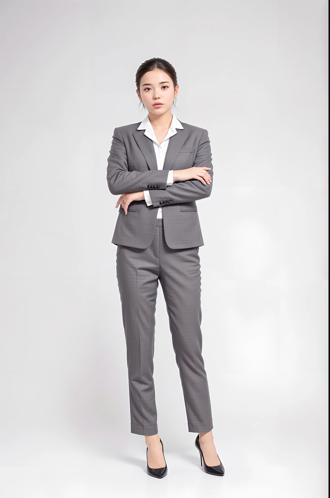 Girl in suit, full body portrait posing, Business suit, professional corporate portrait, office clothes, wearing fashion suit, Business clothes, fully body photo, portrait full body, wear suit, full body portrait shot