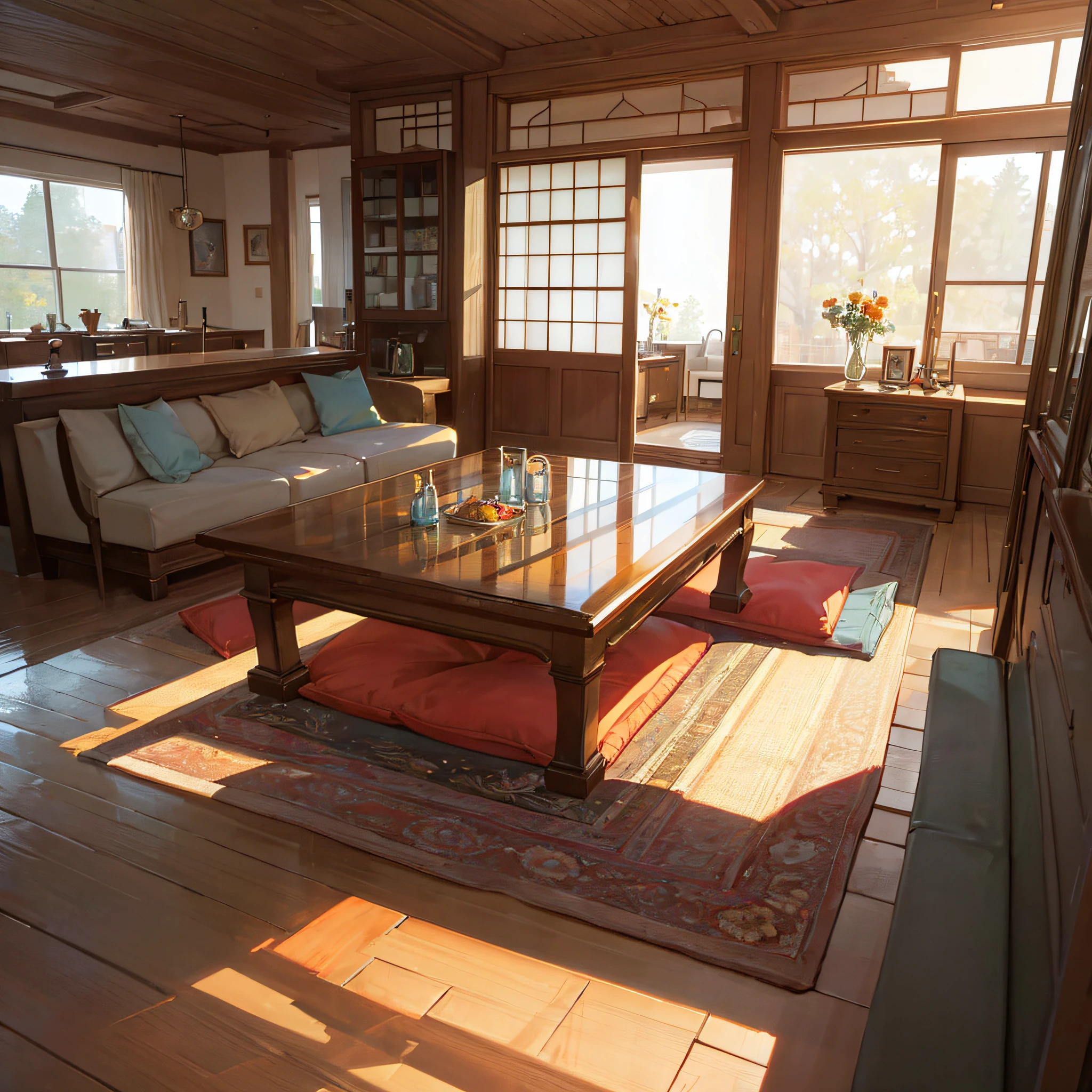 🎨Model: LemonPieMix 
💡Prompts:
Japanese-style living room:
Japanese style living room with detailed interior decoration drawings

European castle living room:
European castle living room, a soft sofa, a coffee table, vases, hanging paintings, square glass windows, wooden furniture, cabinets, intricate carvings, and oil paintings. Warm colors, award-winning masterpieces with incredible detail, large windows

Kitchen:
Modern kitchen, glass holders, cupboards, sinks, cooking counters, warm colors, award-winning masterpieces with incredible detail, large windows

Bedroom:
Russian-style bedroom with a soft bed, a coffee table, bedside tables, vases, hanging paintings, dressing table, square glass windows, wooden furniture, wardrobes, intricate carvings, and oil paintings. Warm colors, award-winning masterpieces with incredible detail, large windows