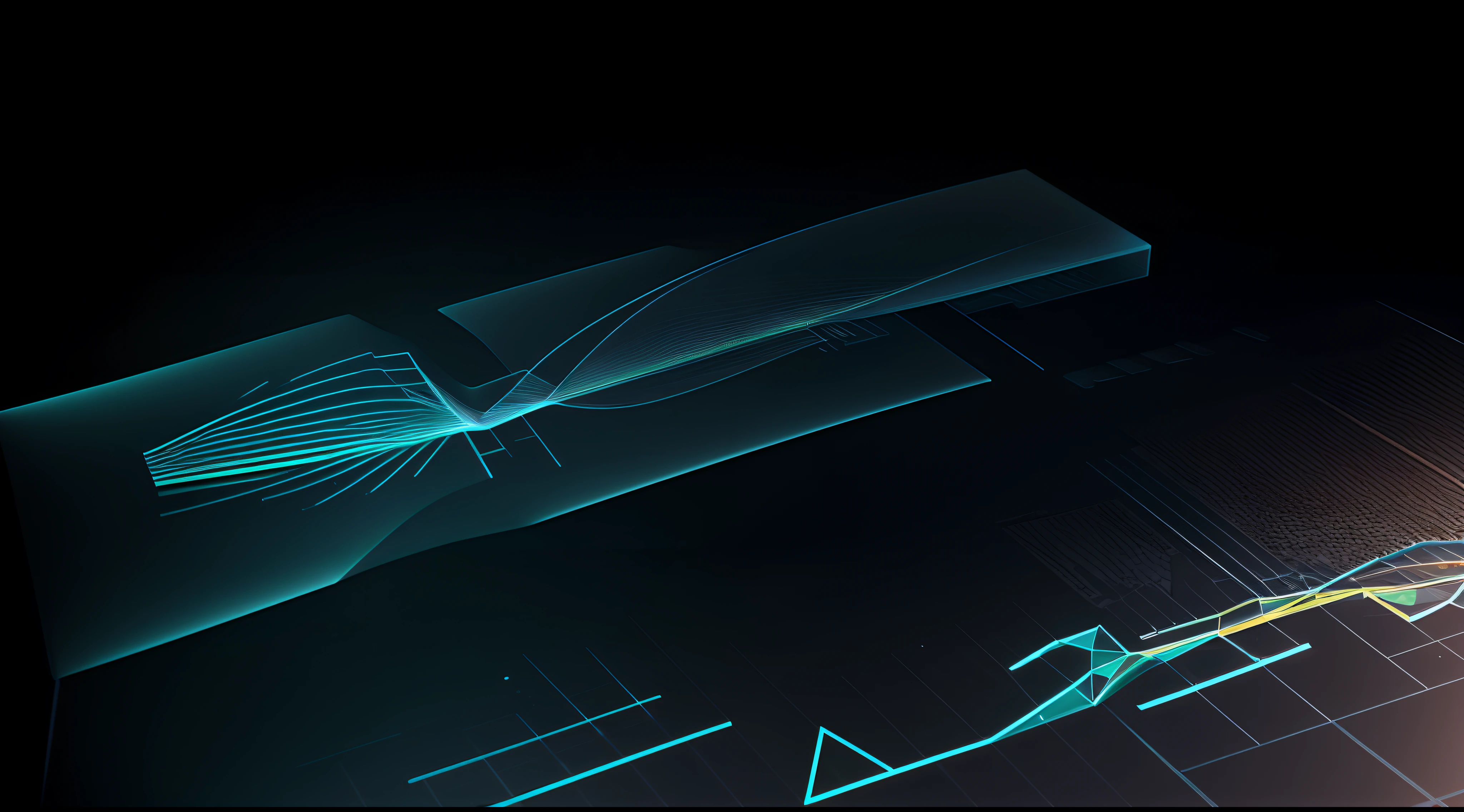 Engaging 3D visualization featuring stunning graphs、glinting