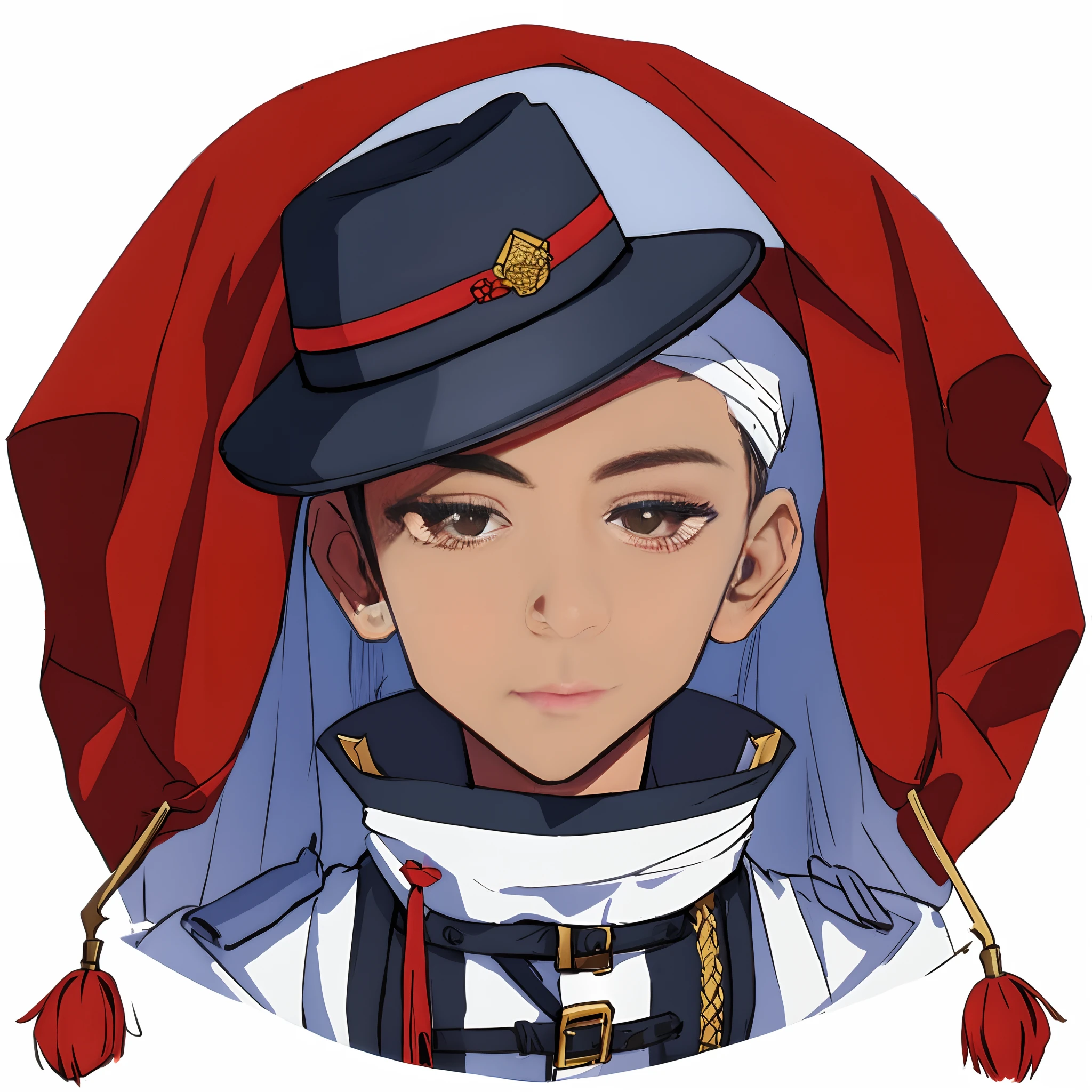 a boy with hat, dark skin,