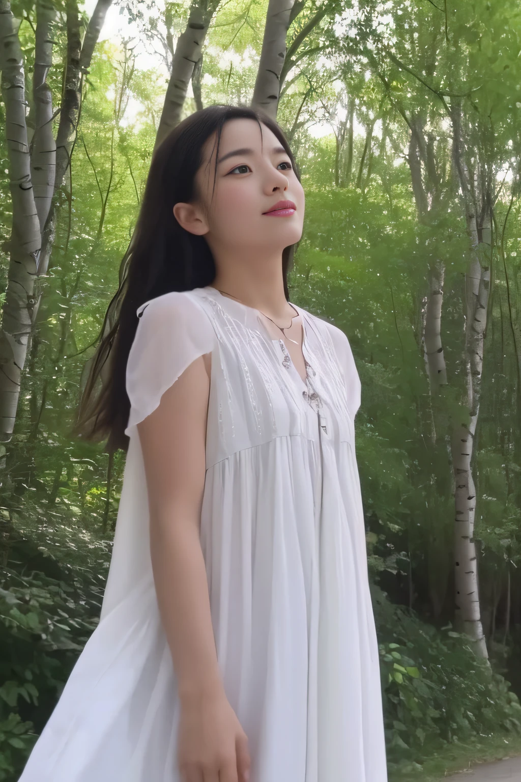 (masterpiece、high-level image quality、hightquality)、A Japanese Lady、21years old、Silver Birch Spiritual Lessons、Great Spirit、Spirits、Professional filming、