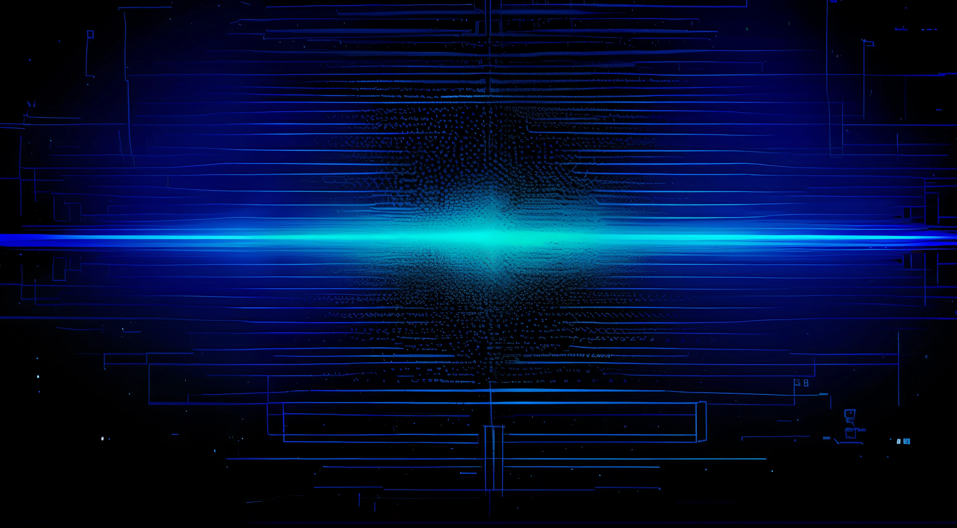 (dark blue mono chrome background), abstract art, (dimension crack), circuitry, central convergence, sharp focus, high saturation, high contrast, high concept, beautiful