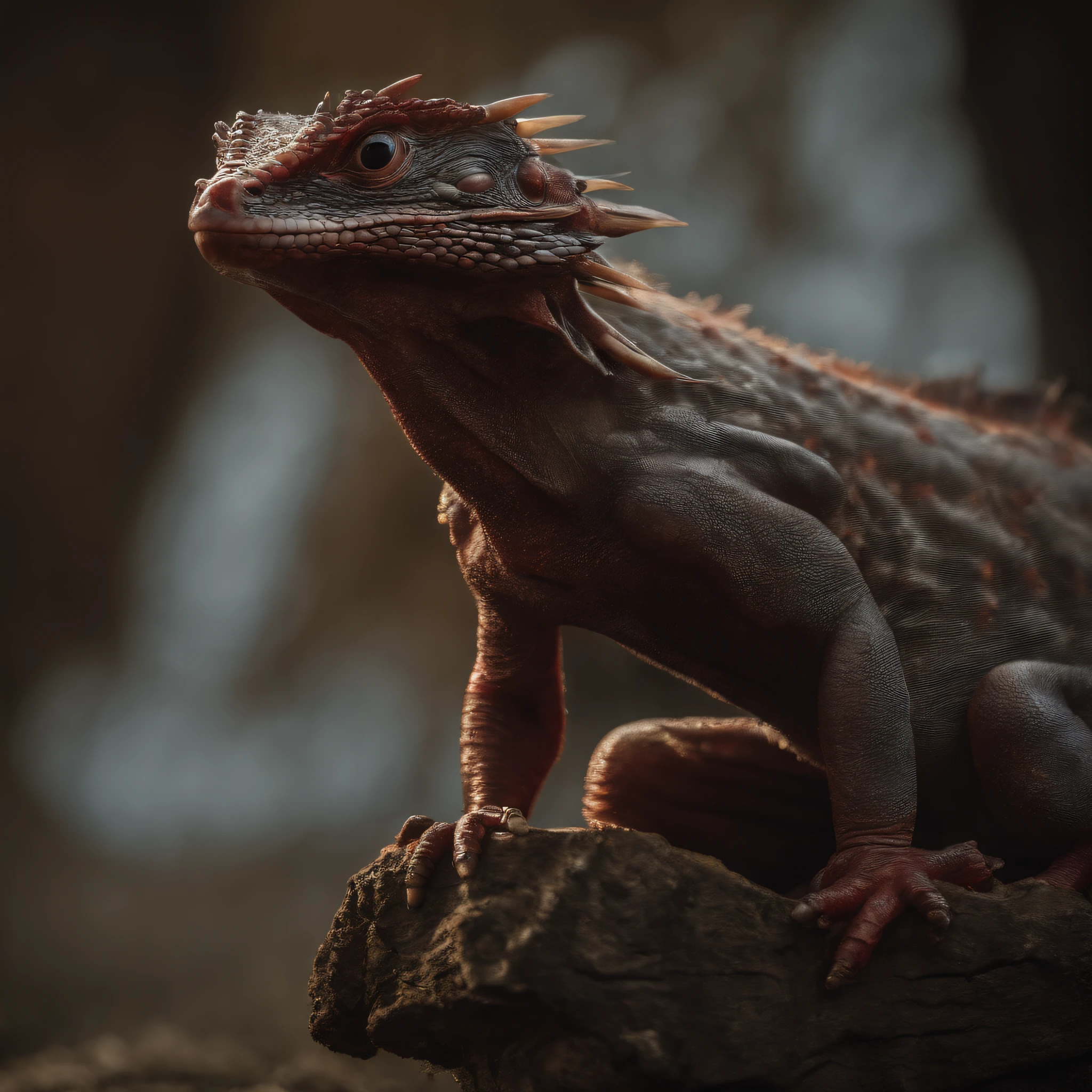 Jin Tianlong，piercing red eyes,Close-up of blood fire released from the nose,Chest scales,high high quality,8K,Many details,Fire lettuce,Alas,4 legs,Spotted claws,golds,dangers,fires,dentes pontiagudos,big dragon,immensity,threatening,imponent