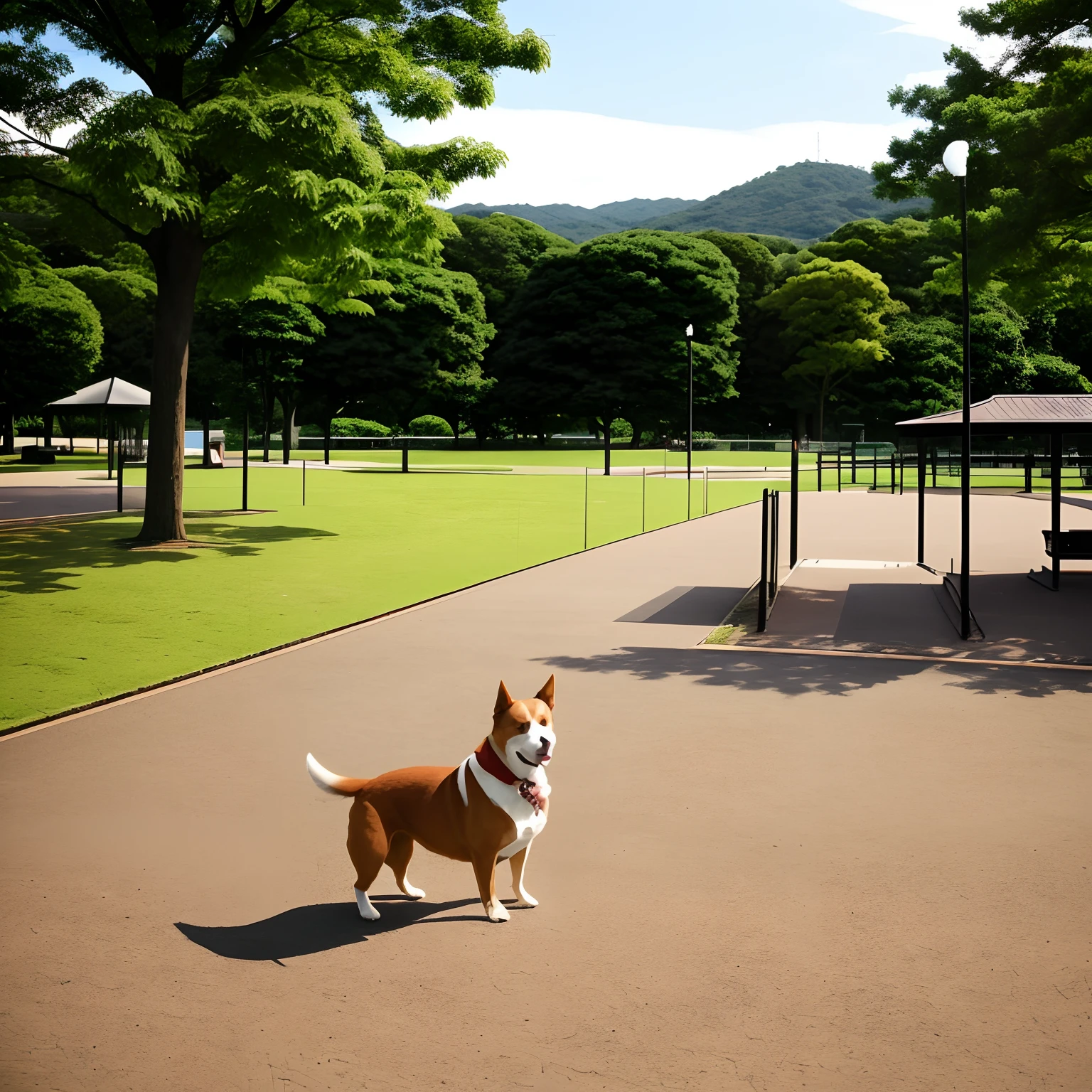 Dog、background park
