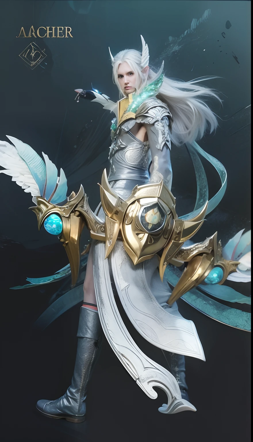 Cool Boy elf with long white hair