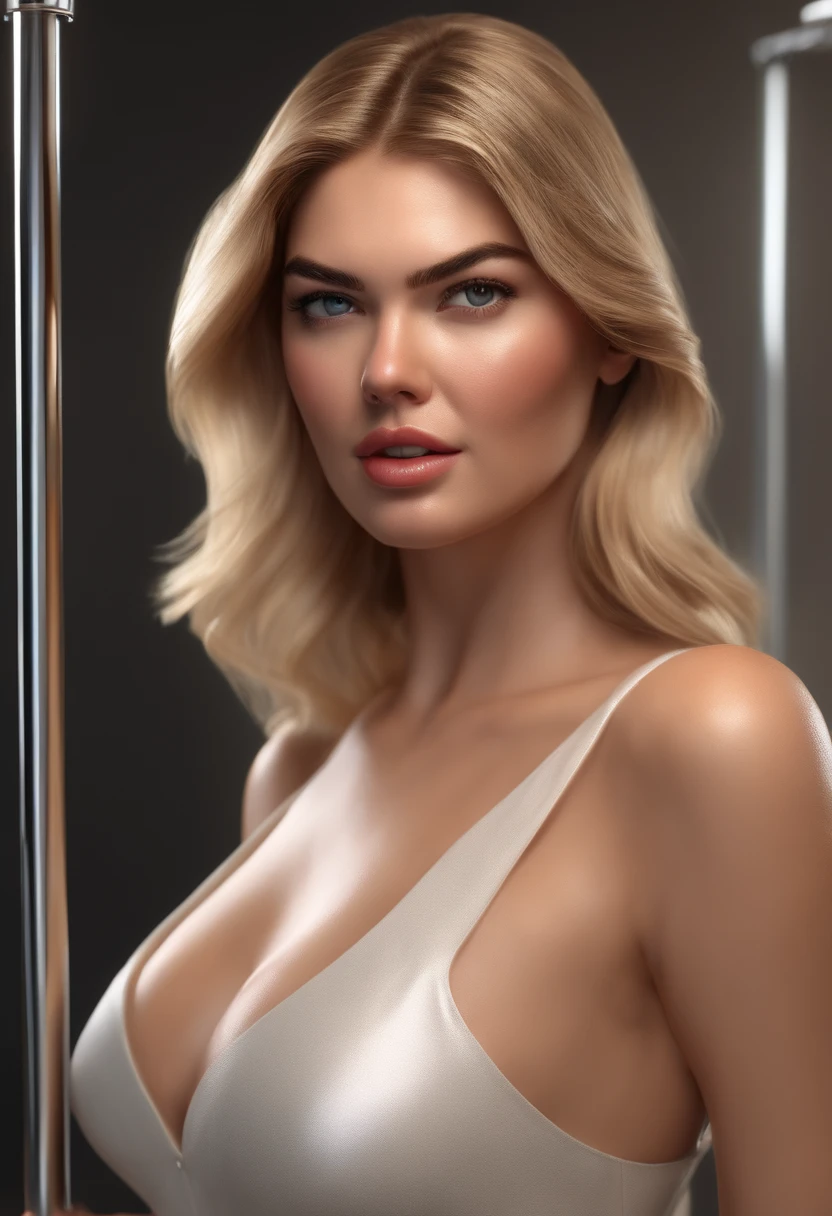 (((Kate Upton))), (a very tall slender woman with long legs standing in the shower), ((tall slender figure)), (narrow pelvis), (huge round breasts), big brown eyes, ((small head)), The shower is on, (((She is wearing extremely long cotton dress))), (photorealistic:1.2), (best quality), (intricate details), 8K, (High Poly), (ray tracing), (cinema lighting), (Sharp focus), (detailed face:1.3), natural and realistic skin textures, gentle face, ((wet clothes)), ((tight butt)), ((perspective from below)), ((clear camel toe))