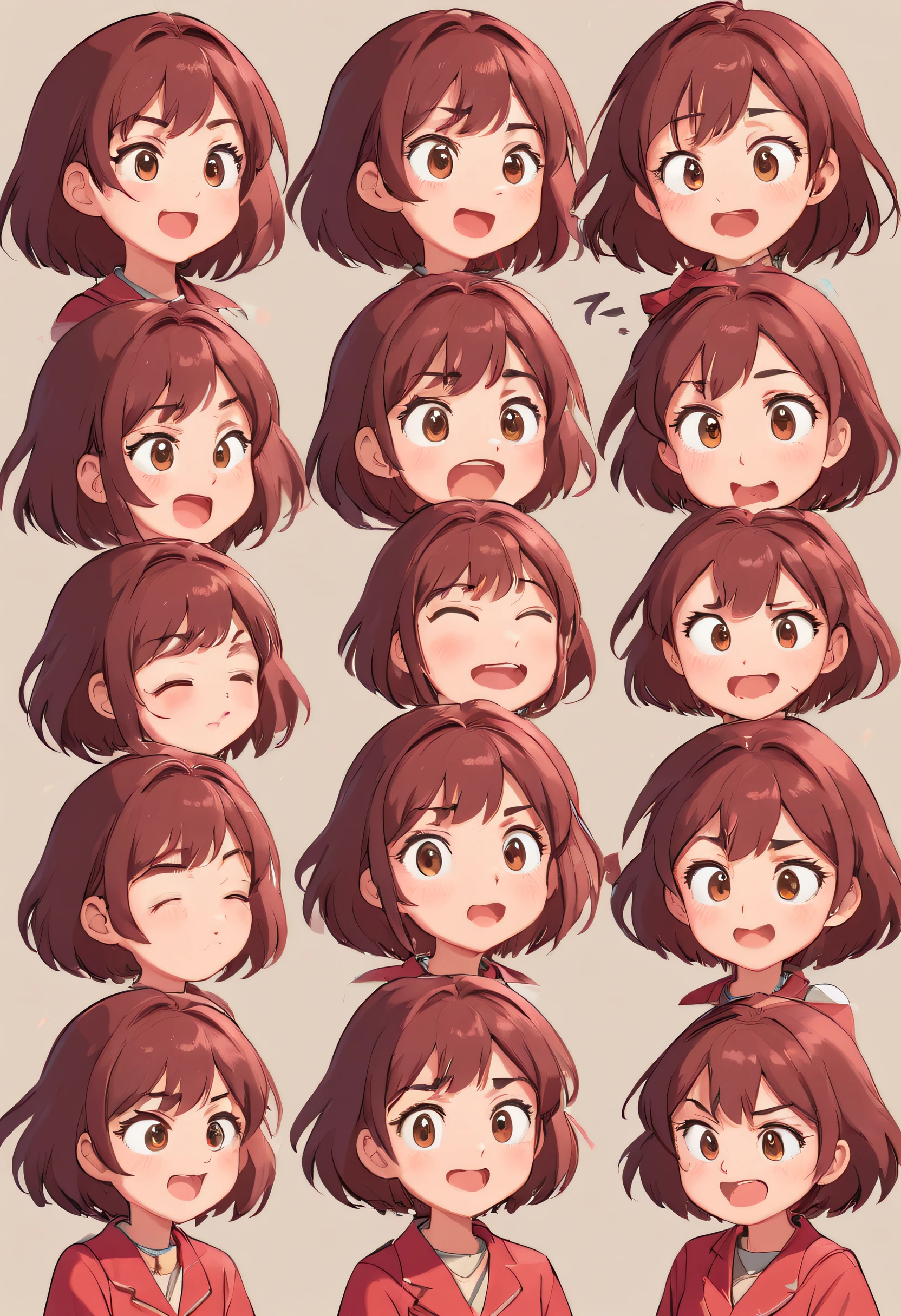 Cute girl avatar，Emoji pack，
Looking forward to your participation
dconrt nytwotoosersesoteos
，(9 emojis，emoj
(beret)
gauges，Align arrangement)，9 poses and expressions (grieves，astonishment，having fun，exhilarated，big laughter，tender
angry，doubt，Touch your head，Sell moe，wait) ，Anthropomorphic style，Disney style，black
stroke，differentemotions，9 poses and expressions，8K