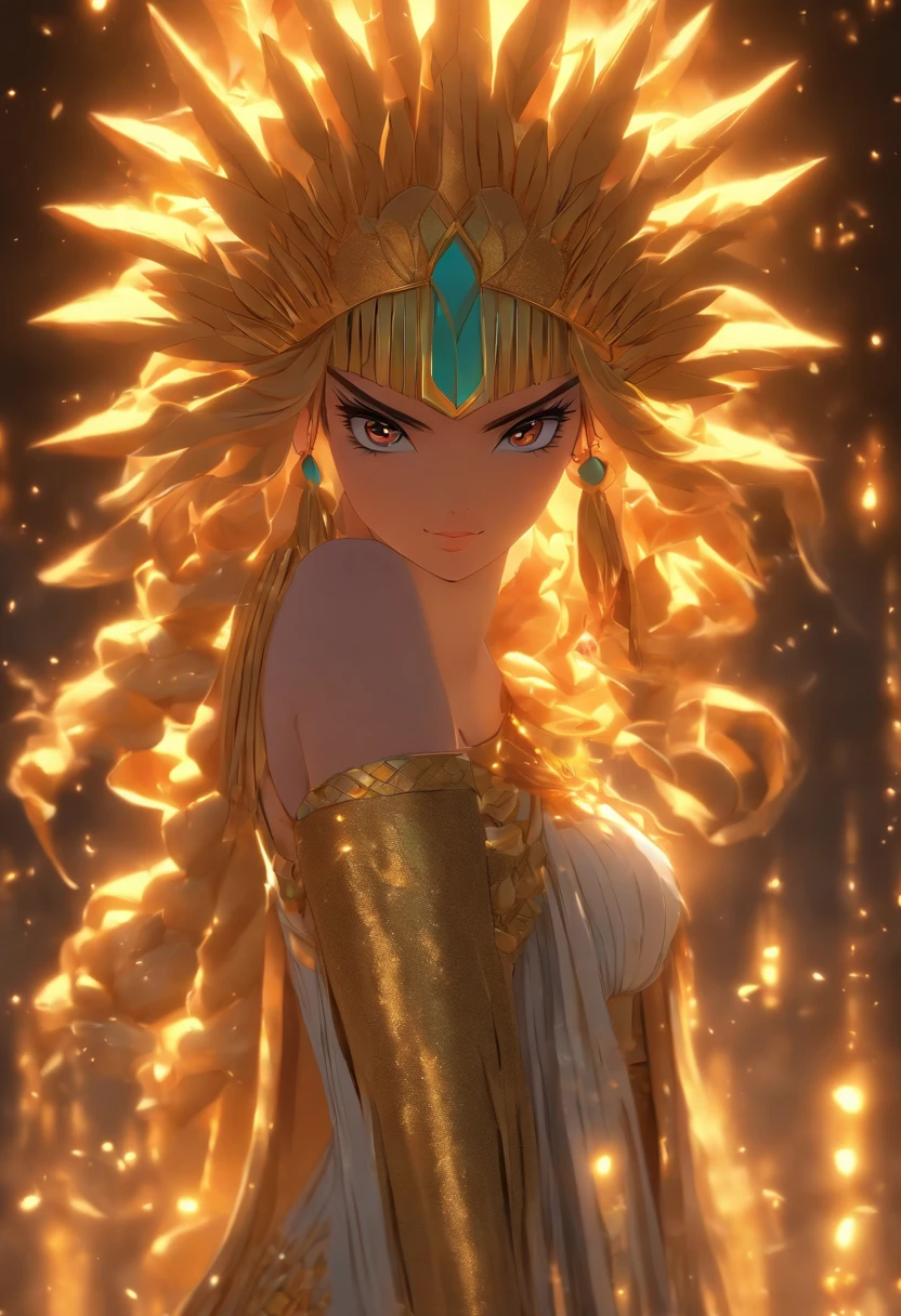 (((NINGAL))) best quality, ultra-high resolution, 4K detailed CG, masterpiece, The Goddess of Reed, Sumerian clothing, Sumerian mythology, ((STANDING POSE)), Sumerian painting, aesthetic, screen-centered