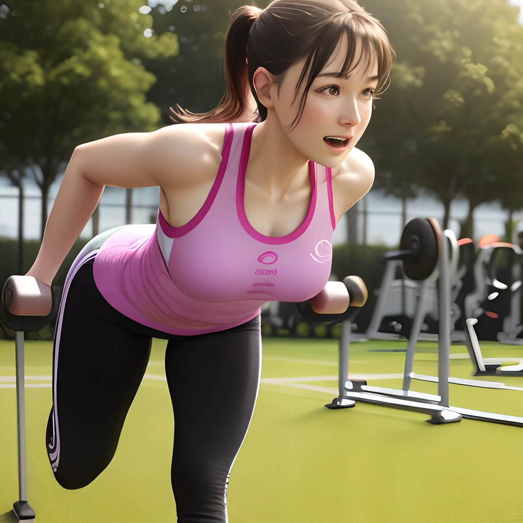 Woman exercising