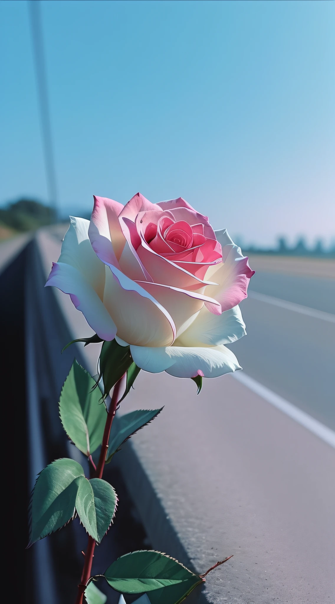 There was a rose sitting on the side of the road, beautiful iphone wallpaper, photo of a rose, beautiful  flowers, melanchonic rose soft light, rosses, hd phone wallpaper, phone wallpaper hd, Beautiful wallpaper, colorful hd picure, roses in cinematic light, blue and pink, with beautiful colors, picsart, Beautiful and aesthetic