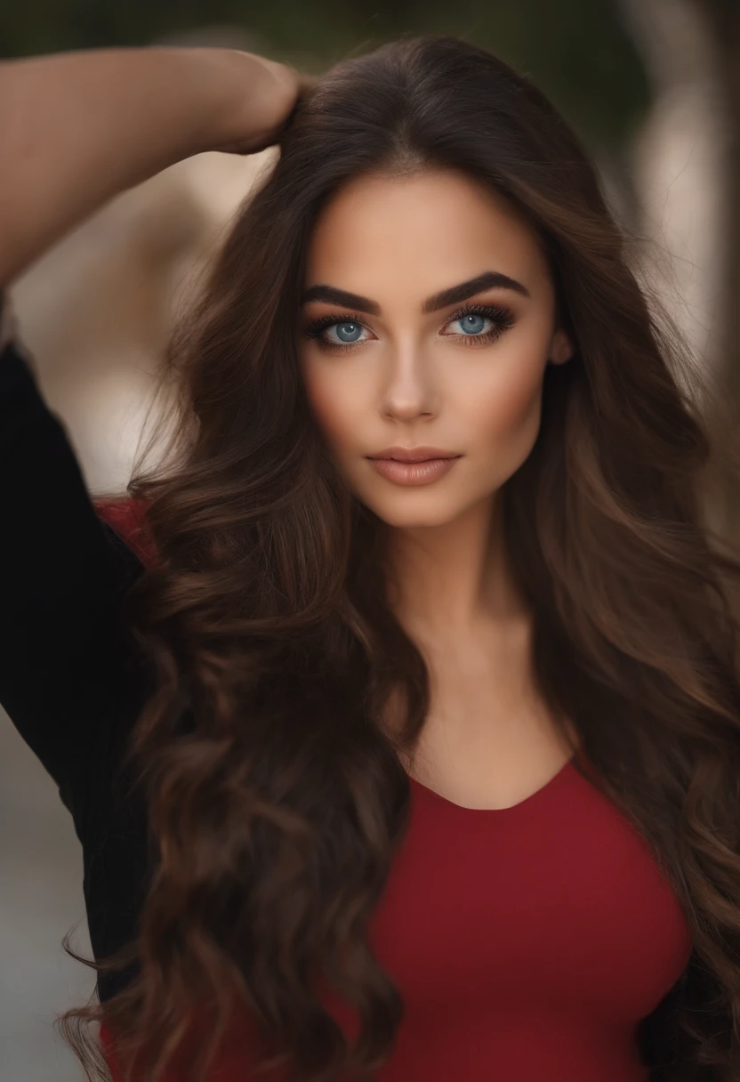 Arafed mujer completamente , Chica sexy con ojos azules, ultra realista, meticulosamente detallado, Retrato Sophie Mudd, cabello rubio y ojos grandes, selfie de una mujer joven, Camera eyes, Violeta Myers, Sin maquillaje, Maquillaje natural, staring directly into camera, Cara con Artgram, Maquillaje sutil, Stunning photo of the body walking down the street in a red dress revealing a medium to large intimate bust, sujetador deportivo y leggings. densuda y con la lengua fuera.