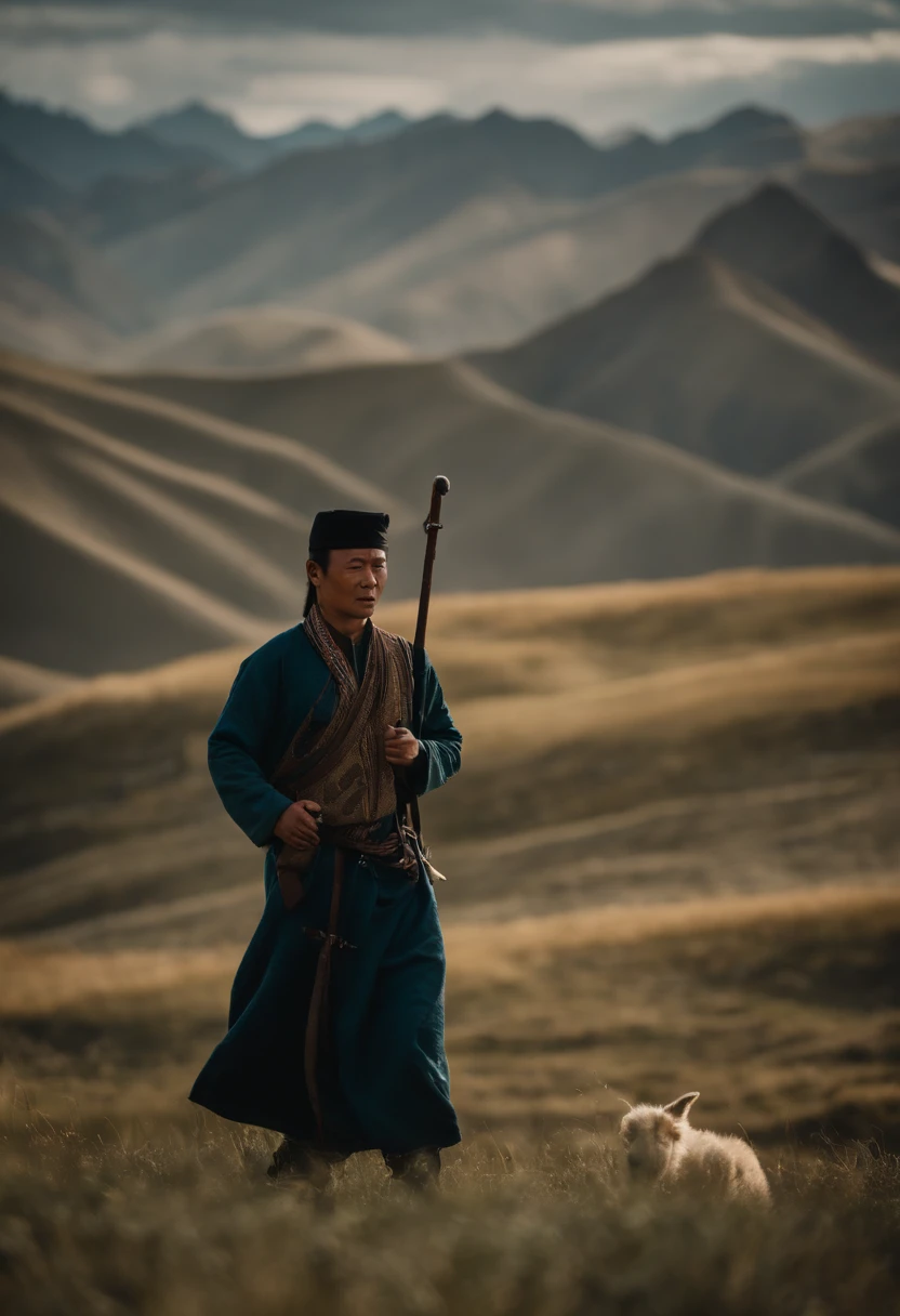 Altay, Xinjiang,High hills,grass field,tenten,shepherd