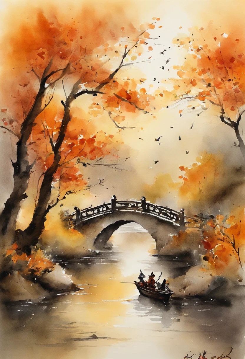 Ink sketching, Clear autumn breeze,akitsuki。Carry forward the fine traditions of China,Mid-Autumn Festival cultural heritage,Create festive warmth、Civilized and peaceful festive atmosphere,