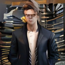 Change background cyberpunk handsome boy, realistic face,