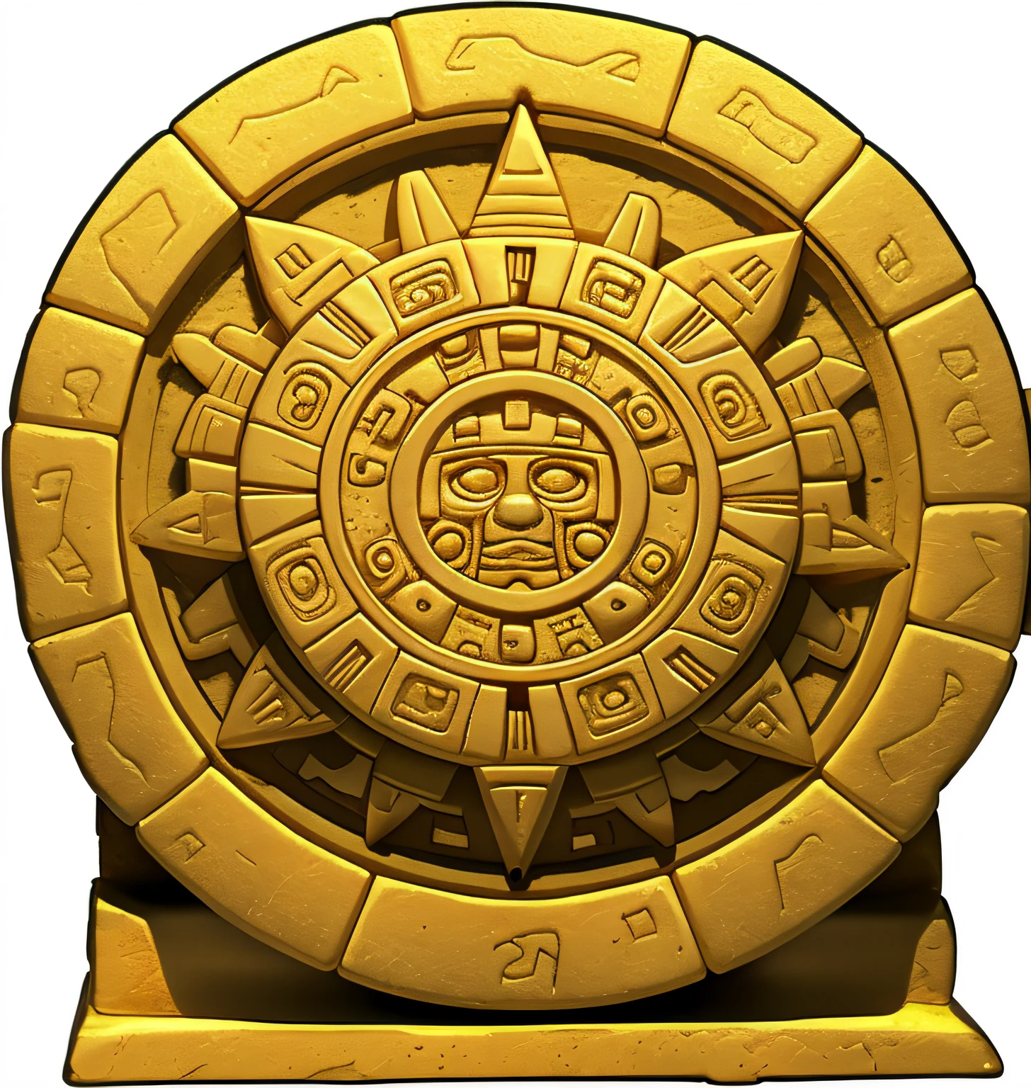 Mayan gold disc,Gold material,