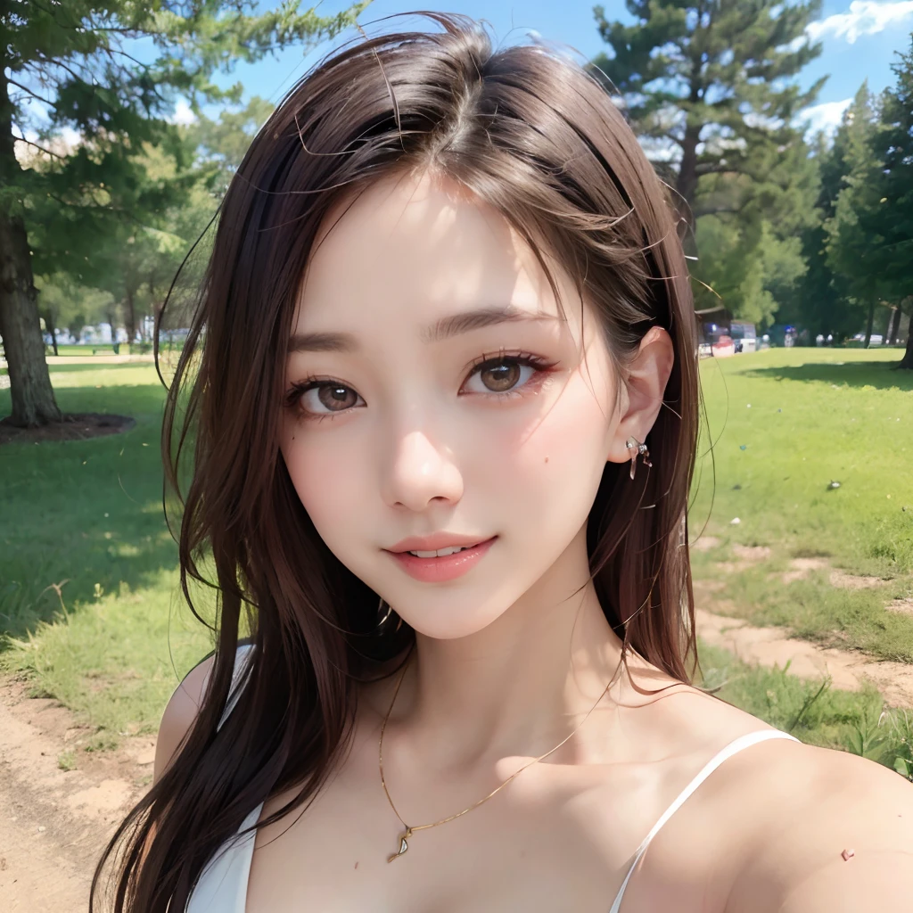 (1 Girl )、(Beautiful Japanese、18years old,round face、Refreshing、clear、seems kind、stylish、Pitiful、cute like an angel、cute、black eyes、,actress,Almond-shaped eyes,Translucent white skin、Beautiful skin), (((Beautiful big breasts:0.5))),(((soft breasts))) ,(very cute),(Hair tied up,(Black hair),(enchanting eyes),(highlight on eyes:1.2)、(8K、Live shooting、highest quality、masterpiece:1.2、optimal lighting)、((masterpiece)),(Photo taken by a professional photographer),(real、photo real:1.4),break,{ (Cute summer clothes)},(cheeks are red:1.3), break, break,Face shot:1.3、 face close-up,Looking at viewer、(Cleavage:0.5)、From above,Embarrassed face:1.4,,Japan rice fields,(((night))),Many small glowing insects are flying、Japanese countryside、Starry Sky