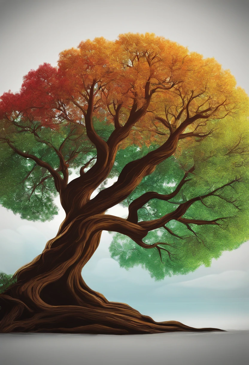 tree, illustration, 2d, logo, simple
