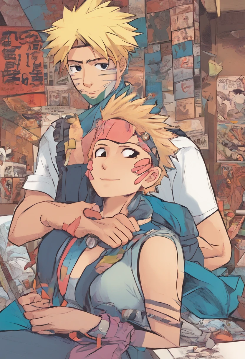 Kiki Kakashi holds an injured brunette girl。
