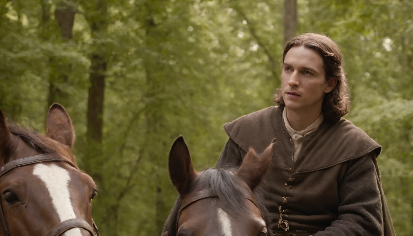 "Amidst the lush, sun-dappled forests of the land, King David's son, Absalom, plots to seize the throne. The tension between father and son, political intrigue, and the heart-wrenching betrayal of family play out against the backdrop of a nation in turmoil."